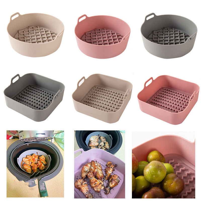 Silicone Air Fryer Pot Baking Basket Oven Non Stick Liners Air Replacement  16cm